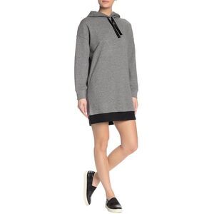 ATM Anthony Thomas Melillo Womens Marled Hoodie Sweatshirt Dress Small Charcoal